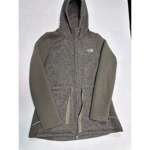 The North Face Jacket Womens Medium brown Full Zip Long Sleeve please read